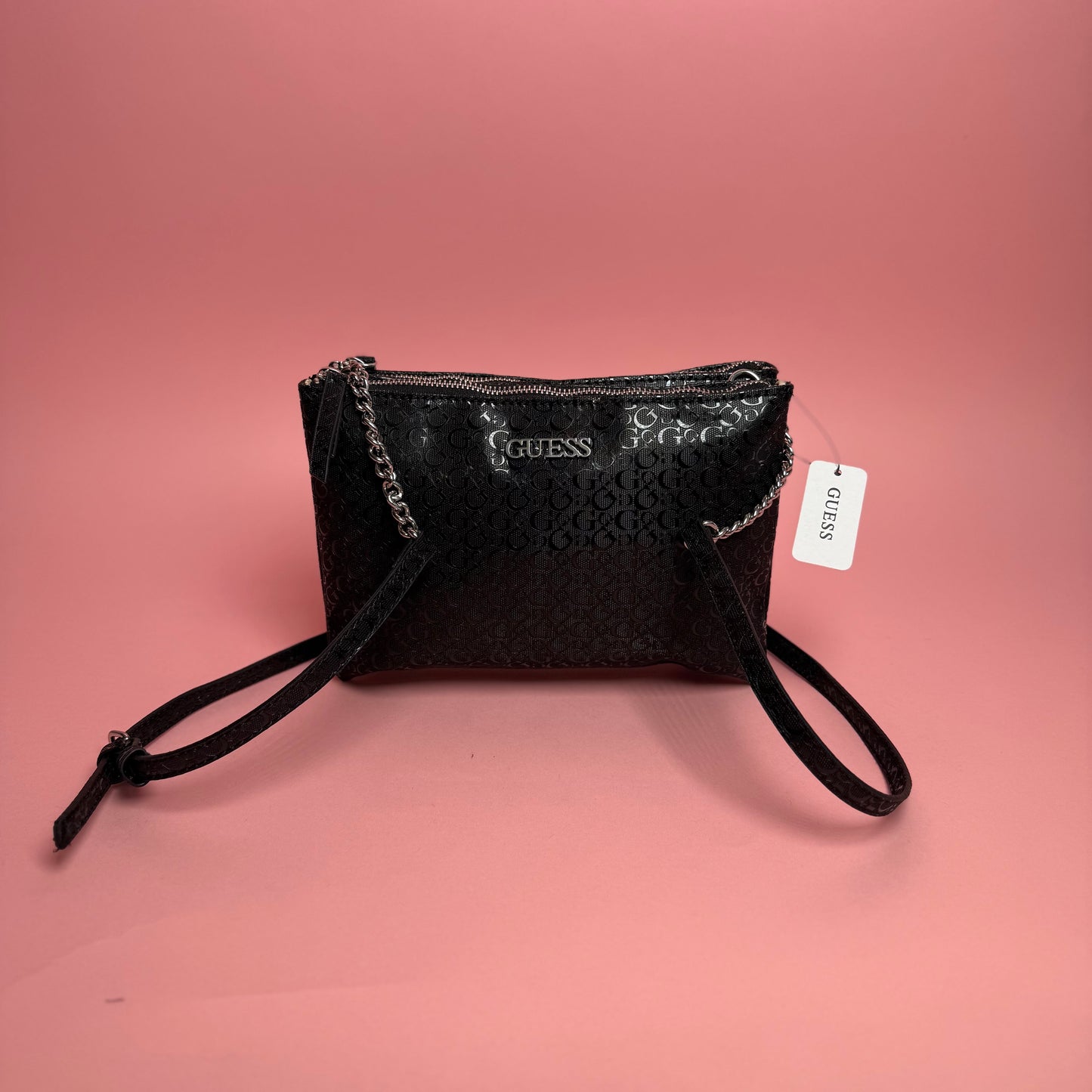 CROSSBODY TIDEWOOD MINI DBLE ZIP NEGRO - GUESS