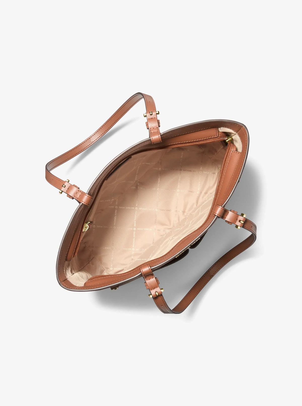TOTE JET SET MEDIANO CUERO CAFÉ - MICHAEL KORS