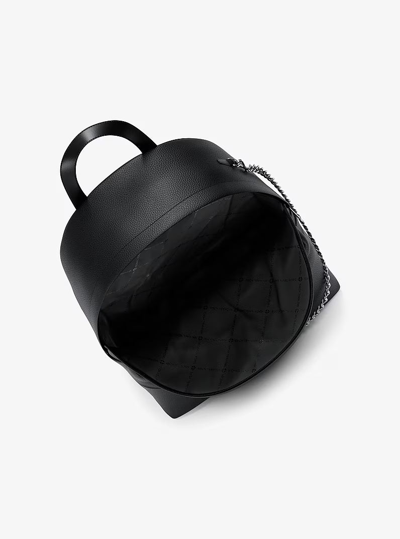 MOCHILA CUERO MEDIANA NEGRA - MICHAEL KORS