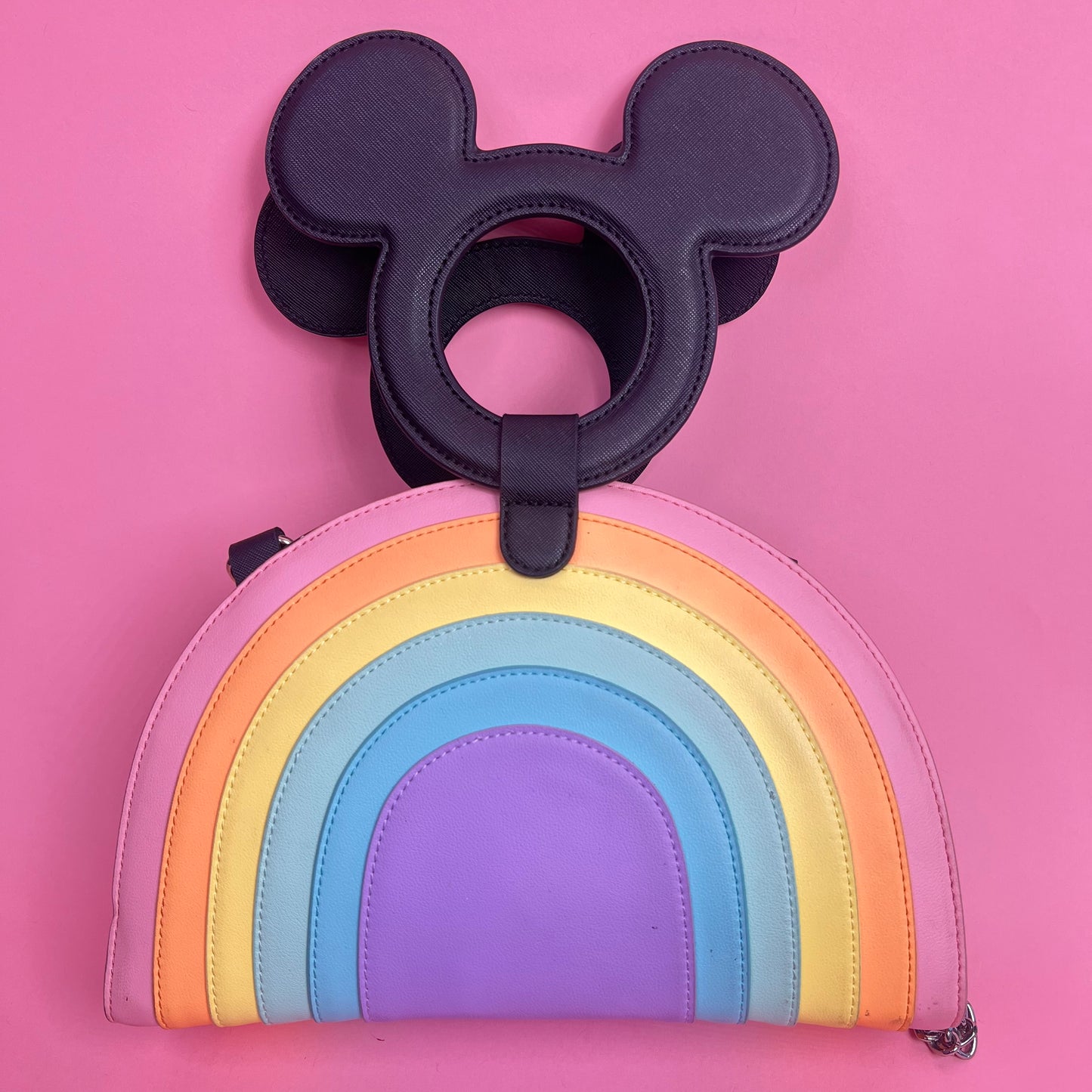 CARTERA MICKEY MOUSE ARCOÍRIS - LOUNGEFLY X DISNEY (usado)