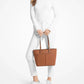 TOTE JET SET MEDIANO CUERO CAFÉ - MICHAEL KORS