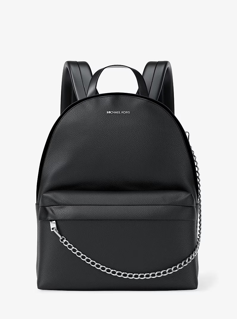 MOCHILA CUERO MEDIANA NEGRA - MICHAEL KORS