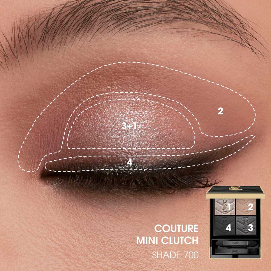 PALETA SOMBRAS COUTURE MINI CLUTCH OVER NOIR 700 - YSL