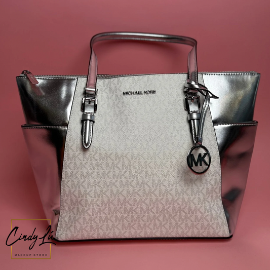 TOTE BLANCO/PLATA - MICHAEL KORS