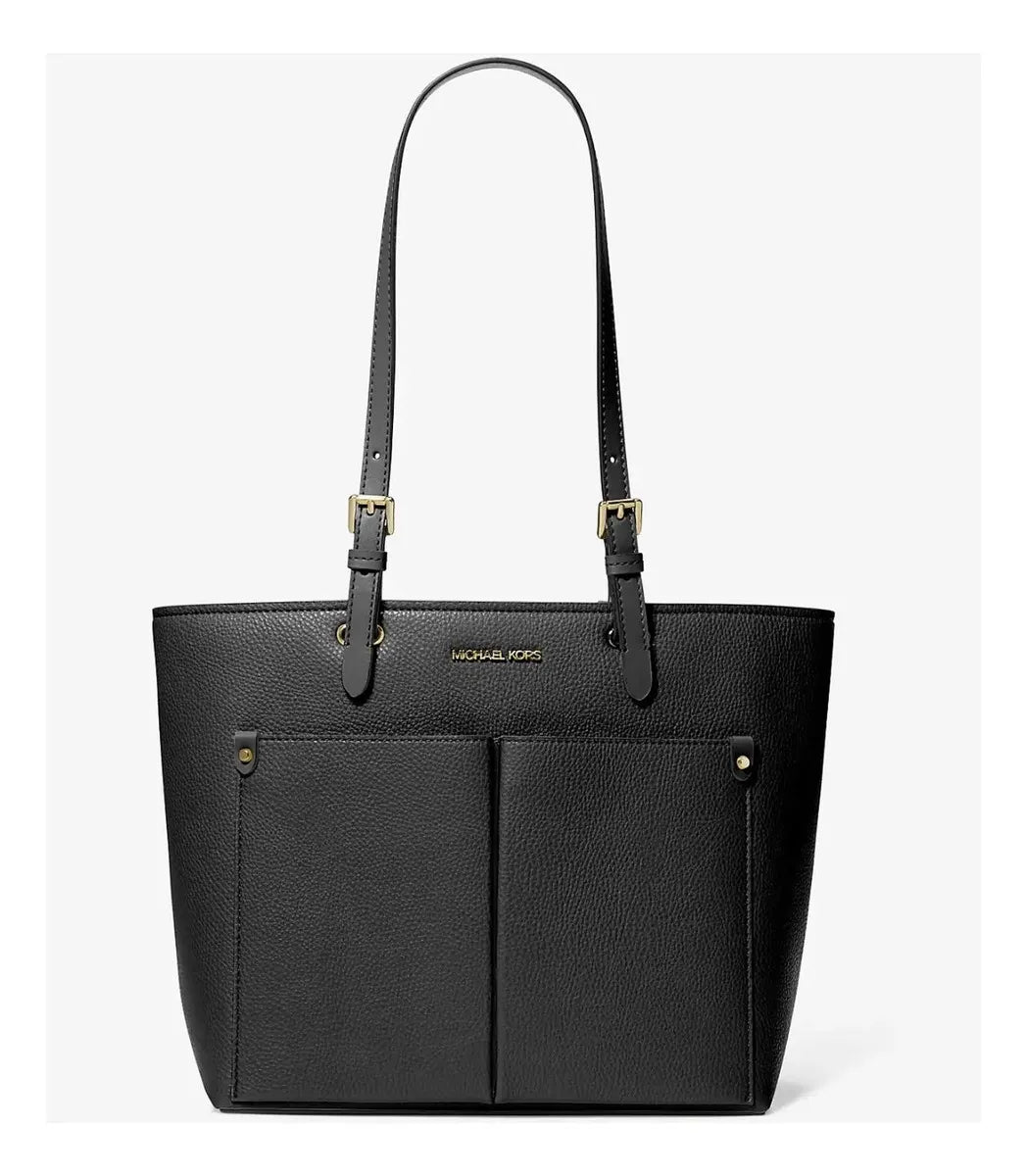TOTE JET SET MEDIANO CUERO NEGRO - MICHAEL KORS