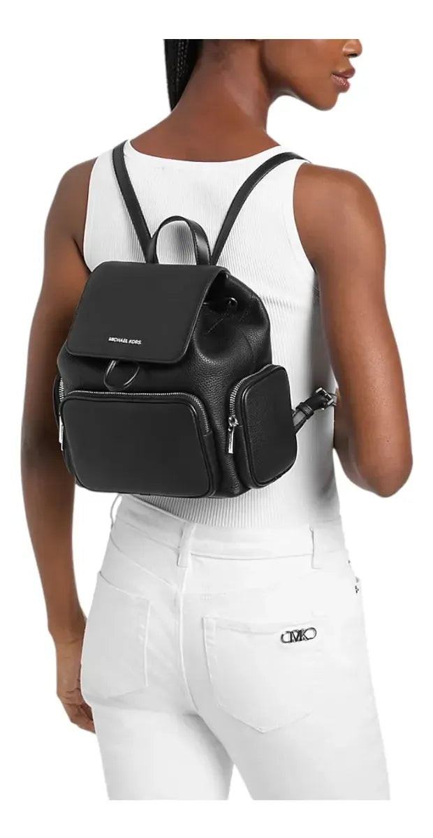 MOCHILA CUERO NEGRA - MICHAEL KORS