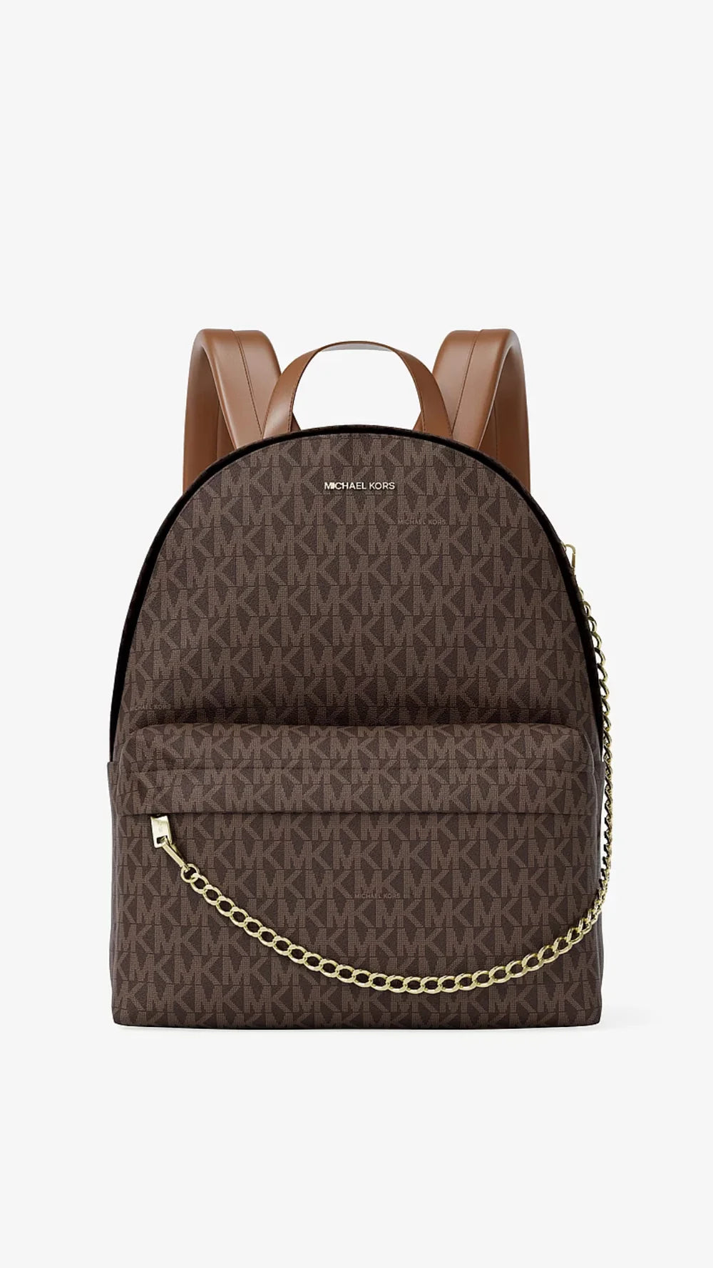 MOCHILA CUERO GRANDE NEGRA CAFÉ MK - MICHAEL KORS
