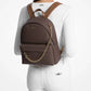 MOCHILA CUERO GRANDE NEGRA CAFÉ MK - MICHAEL KORS