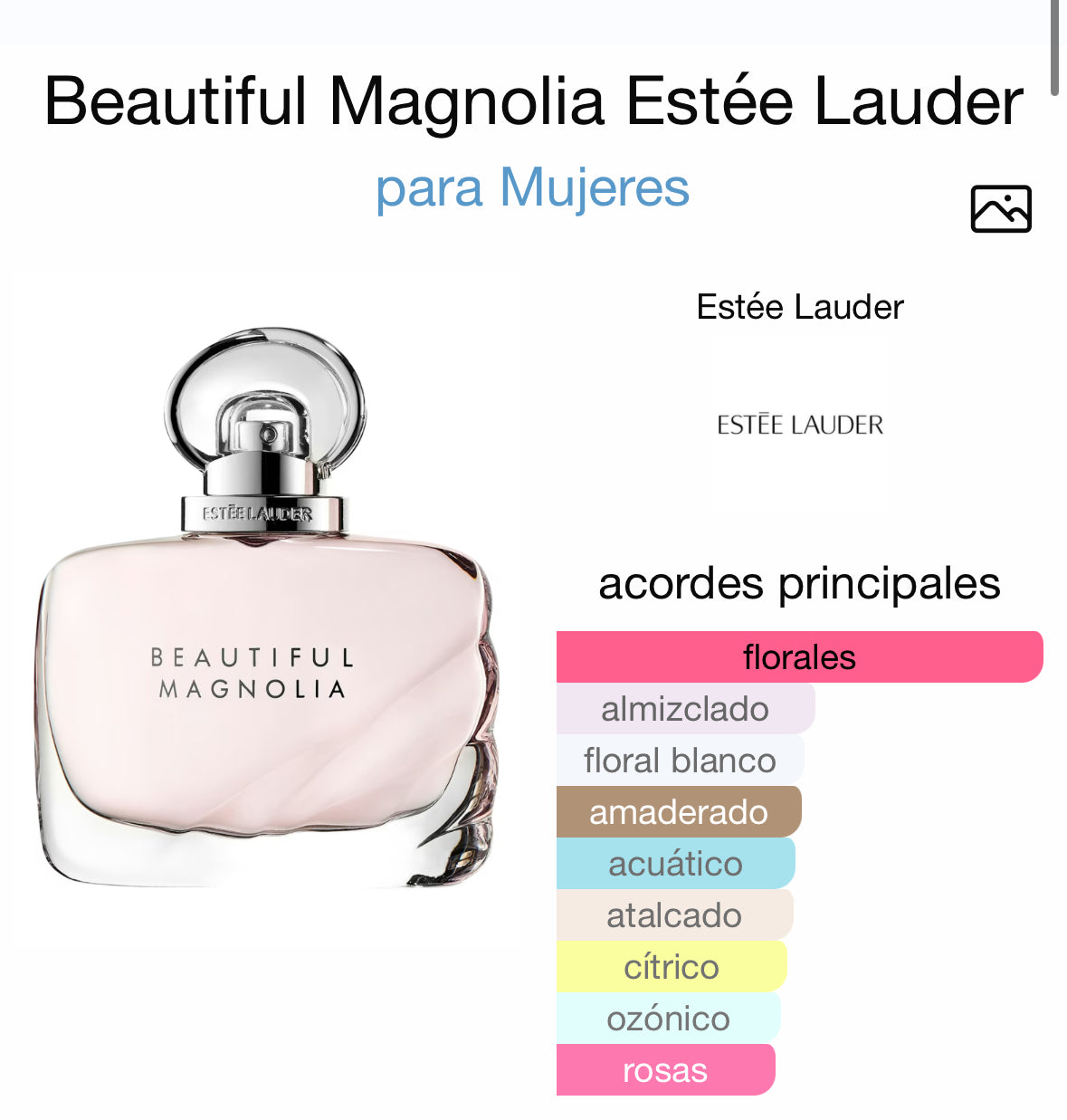 Perfume mujer BEAUTIFUL MAGNOLIA EDP 100ML - ESTEE LAUDER