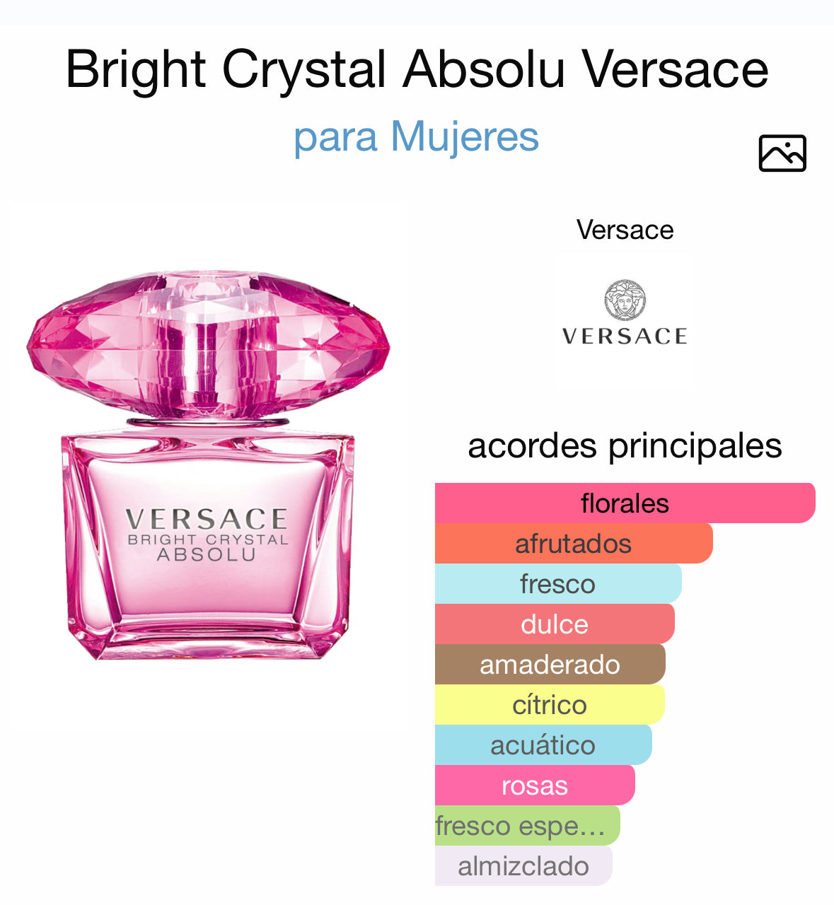 Perfume mujer bright crystal absolu EDP 90ML - VERSACE